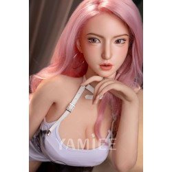 [US in Stock] - YAMIEE Rylee 163cm 5'4 ft Unique Design Silicone Head Blowjob Love Doll TPE Body Adult Oral Sex Doll