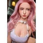 [US in Stock] - YAMIEE Rylee 163cm 5'4 ft Unique Design Silicone Head Blowjob Love Doll TPE Body Adult Oral Sex Doll